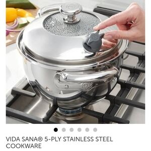 Princess House Silver 5-Ply Cookware with Domed Lid